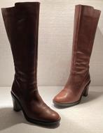 DUO Boots Duo design laarzen hoge hakken wijde schacht 39, Hoge laarzen, Bruin, Ophalen of Verzenden, Duo