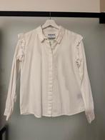 Witte blouse met ruches - Airdate, Ophalen of Verzenden, Zo goed als nieuw, Maat 38/40 (M), Wit