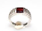Schitterende Sterling Zilver & Granaat Ring, Ophalen of Verzenden, Zilver, Ring, Met edelsteen