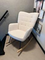 Schommelstoel teddy stof - witte stoel, Ophalen, Nieuw, 75 tot 100 cm, Stof
