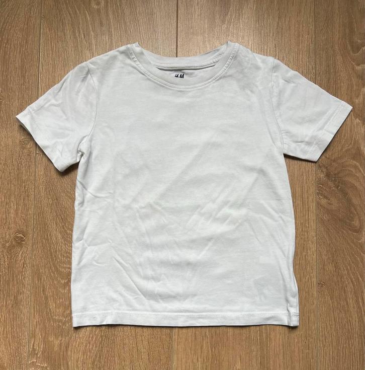 H&M basic shirt wit maat 98/104, Kinderen en Baby's, Kinderkleding | Maat 98, Gebruikt, Jongen, Shirt of Longsleeve, Ophalen of Verzenden