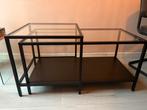 Zwarte glazen salontafel Ikea Vittsjö, Huis en Inrichting, Tafels | Salontafels, Ophalen, Minder dan 50 cm, Gebruikt, 50 tot 100 cm