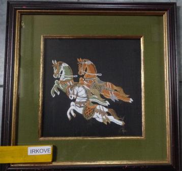 DRIE PAARDEN CHINESE KUNST * In Lijst * beschikbaar voor biedingen