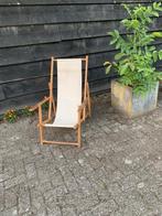 Originele strandstoel, Tuin en Terras, Tuinstoelen, Ophalen, Gebruikt, Hout, Inklapbaar