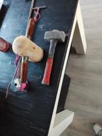 Tegelhamer/klopper met zware vuisthamer en draad met 2 pinne, Ophalen, Gebruikt