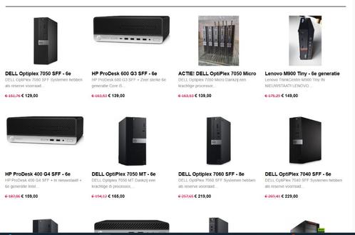 SALE!! Mini desktop pc's - i5 of i7 + Win11 Pro vanaf €139 !, Computers en Software, Desktop Pc's, Refurbished, 3 tot 4 Ghz, SSD