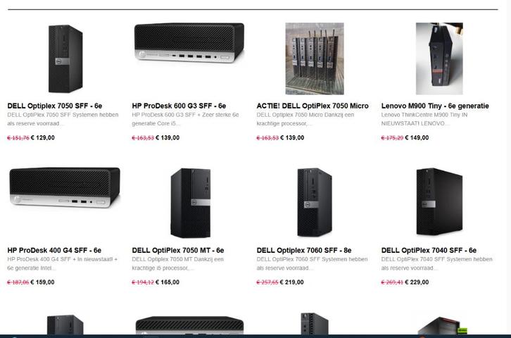 SALE!! Mini desktop pc i5 of i7 + W11 Pro v.a. €149 + 1jr Ga, Computers en Software, Desktop Pc's, Refurbished, 3 tot 4 Ghz, SSD