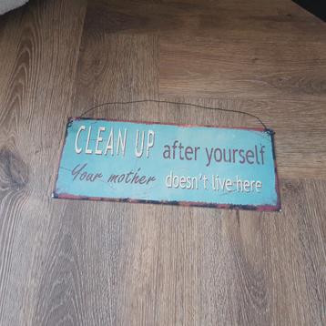 Nieuw tekstbord turquoise  beschikbaar voor biedingen