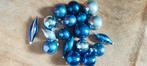 Oude Blauwe Kerstballen Set, Ophalen of Verzenden