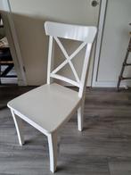Witte eetkamerstoelen 4 stuks, Huis en Inrichting, Stoelen, Ophalen, Wit, Zo goed als nieuw, Vier