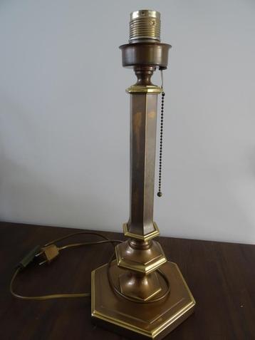 Herda tafellamp lampenvoet messing zeskantig trekschakelaar beschikbaar voor biedingen