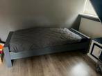 Woood slaapkamer staalgrijs., Huis en Inrichting, Ophalen, 90 cm, Eenpersoons, Woood