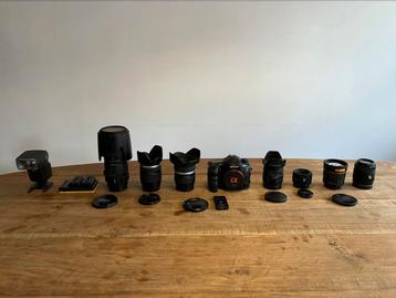 Complete set! Sony a99 met zeven lensen! beschikbaar voor biedingen