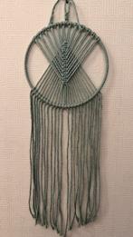 Macrame dromenvanger, licht olijfgroen, 20 cm diameter, Ophalen of Verzenden, Nieuw
