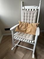 Witte Schommelstoel met Kussens, Antiek en Kunst, Antiek | Meubels | Stoelen en Banken, Ophalen