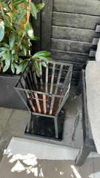 Vuurkorf vierkant met onderplaat, Ophalen of Verzenden, Gebruikt, Vuurkorf