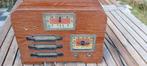 Vintage Houten Radio met Klok, Ophalen of Verzenden