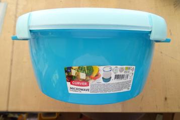 Nieuwe curver magnetronschaal van 1.6 Ltr. Met binnenschaal. beschikbaar voor biedingen