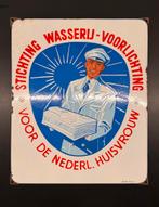 Emaille Reclamebord Wasserij, Ophalen of Verzenden, Reclamebord