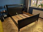 Zwart Ikea Hemnes bed ombouw + nachtkastjes, 160x200cm, Ophalen, Ikea Hemnes, Zwart, Tweepersoons