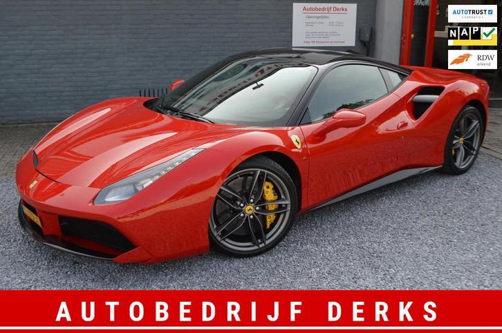 Ferrari 488 3.9 GTB HELE Carbon Seats Sport Uitlaat Nieuwsta, Auto's, Ferrari, Bedrijf, Te koop, ABS, Airbags, Airconditioning