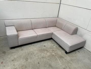 Mooie luxe beige hoekbank - GEREINIGD!!! beschikbaar voor biedingen