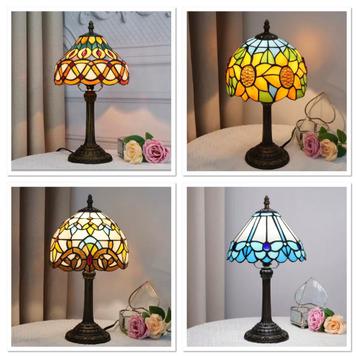 Tiffany Stijl Glas-in-Lood Tafellamp – Art Nouveau €89,50! beschikbaar voor biedingen