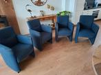 Eetkamerstoelen, Huis en Inrichting, Ophalen, Gebruikt, Blauw, Vier
