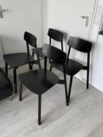 4  zwarte stoelen, Ophalen, Gebruikt, Zwart, Vier