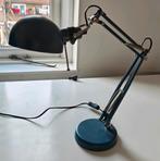 Blauwe bureaulamp vintage stijl, Huis en Inrichting, Lampen | Tafellampen, Ophalen, 50 tot 75 cm, Vintage, Zo goed als nieuw