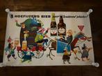 Oude grote poster 3 hoefijzers bier breda, Ophalen of Verzenden, Gebruikt, Reclamebord, Plaat of Schild, Overige merken