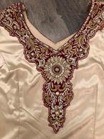 Bollywood Lehenga Goud/Bordeaux, Ophalen of Verzenden, Zo goed als nieuw, Maat 36 (S), Beige