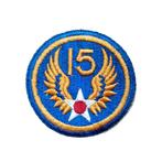 WWII USAAF 15th Air Force Patch, Verzamelen, Embleem of Badge, Amerika, Luchtmacht, Ophalen of Verzenden