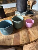 Bloempotten 3 stuks, Ophalen, Gebruikt, Rond, Minder dan 25 cm
