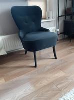 Zwarte fauteuil, Huis en Inrichting, Fauteuils, Ophalen, Gebruikt, 50 tot 75 cm