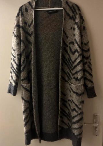 Grijze lange cardigan met print By Malene Birger beschikbaar voor biedingen