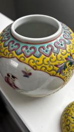 Chinese gemberpot met deksel, handbeschilderd, Ophalen of Verzenden