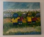 Schilderij kinderen in bloemenveld, Ophalen