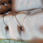 Chesterfield XL Springvale bank bruin leer + BEZORGING, Chesterfield, Leer, Ophalen of Verzenden, Zo goed als nieuw