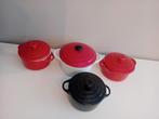 Set van 4 Mini Pannetjes / Cocottes, Huis en Inrichting, Ophalen of Verzenden, Zo goed als nieuw