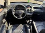 Peugeot 206 CC 2.0-16V LEER AIRCO NETTE CABRIO, Auto's, 136 pk, Gebruikt, Zwart, 4 cilinders