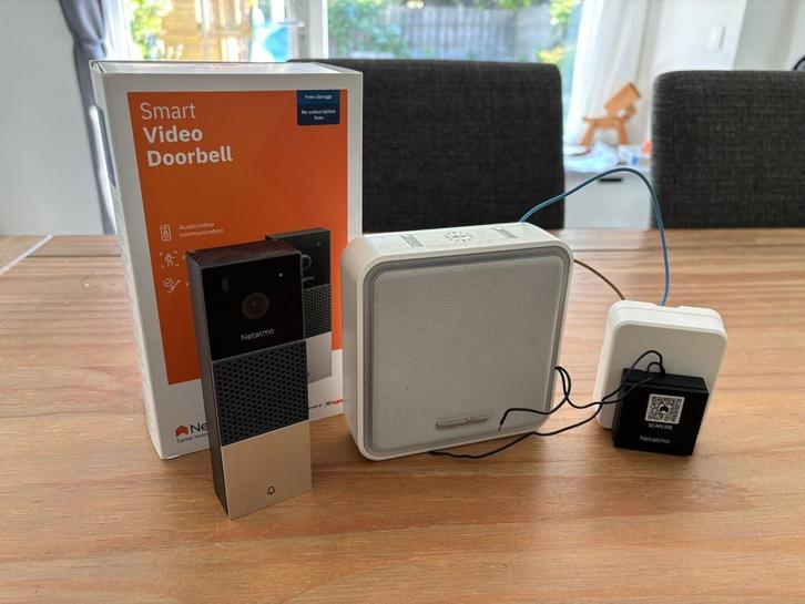 Netatmo Deurbel + Honeywell DC915XX, Huis en Inrichting, Deurbellen, Gebruikt, Bedraad, Ingebouwde camera, Compatibel met smartphone