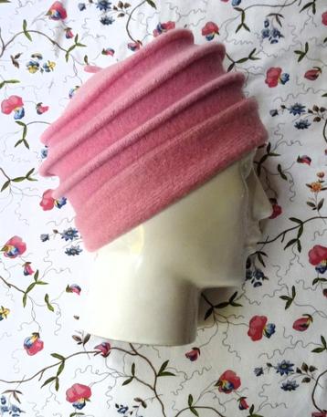 Roze stoffen alpino pet/hoed/muts met 3 ringen beschikbaar voor biedingen