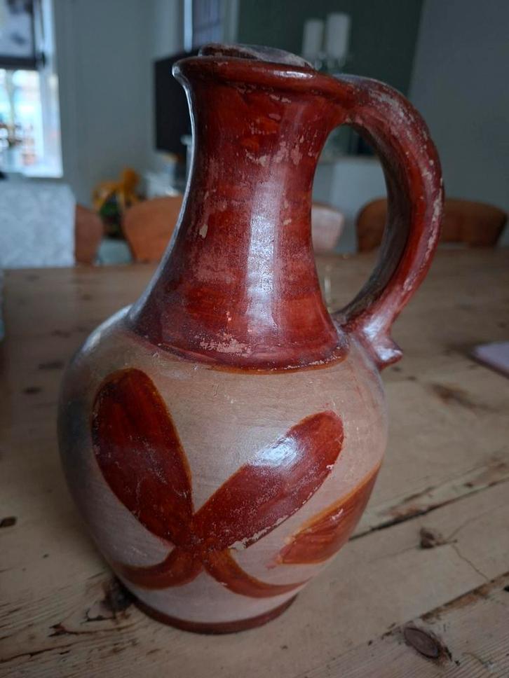 Vintage Aardewerk Kruik, Antiek en Kunst, Antiek | Keramiek en Aardewerk, Ophalen of Verzenden
