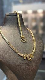 Prachtige gouden 14k set ketting met armband