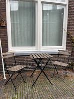 Ikea Tuinset - Tafel & 2 Stoelen - Inklapbaar, Ophalen, Gebruikt, Hout, Inklapbaar