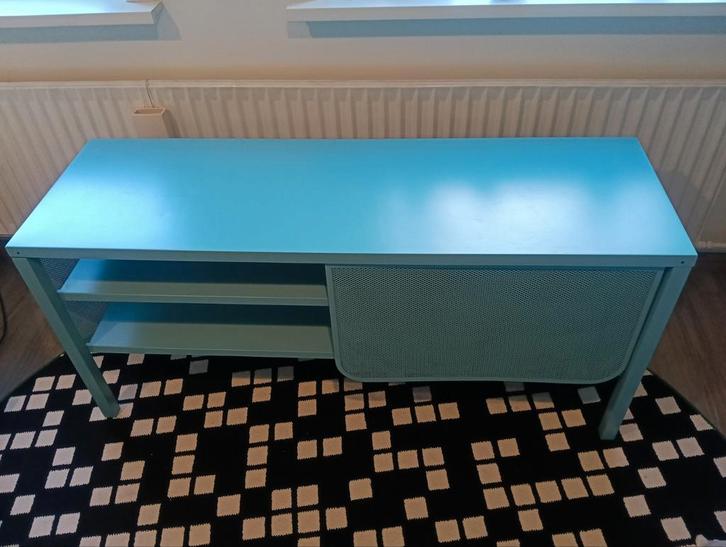 Metalen IKEA kastje - Groen/Blauw, Huis en Inrichting, Kasten | Televisiemeubels, Minder dan 100 cm, 50 tot 100 cm, 25 tot 50 cm