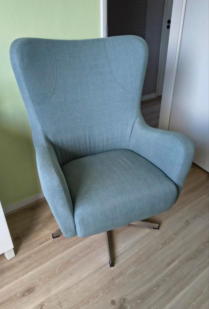 Mooie draaibare stoel!, Huis en Inrichting, Fauteuils, Zo goed als nieuw, Metaal, Stof, 75 tot 100 cm, 75 tot 100 cm, Ophalen