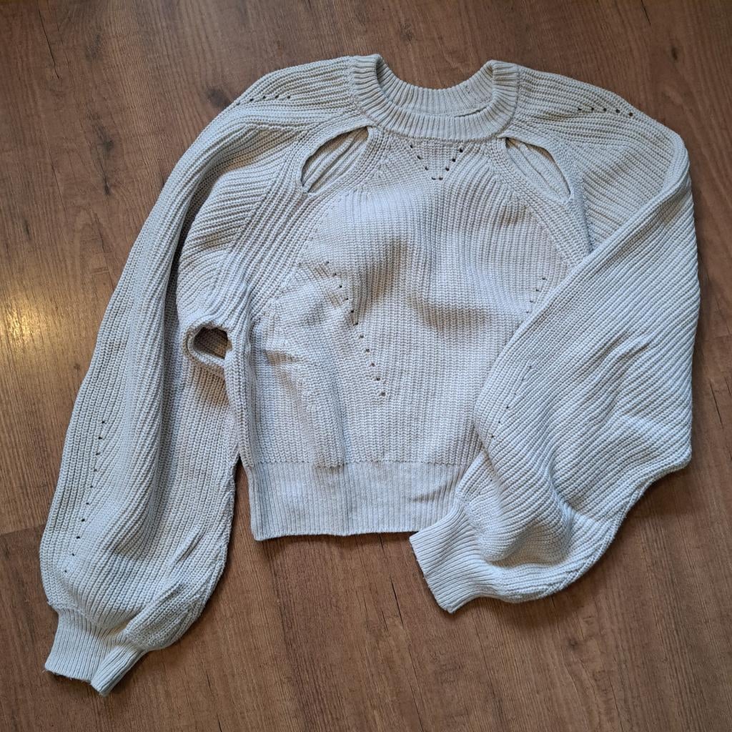 Shoeby trui met doorkijk -crèmekleur-maat S, Shoeby, Ophalen of Verzenden, Zo goed als nieuw, Maat 36 (S)