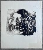 Zeefdruk Wim Motz - Verlorene meute, Antiek en Kunst, Verzenden